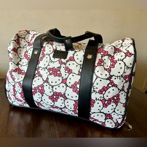 Hello Kitty | Bags | Hello Kitty Rolling Duffle Bag Luggage With Black ...